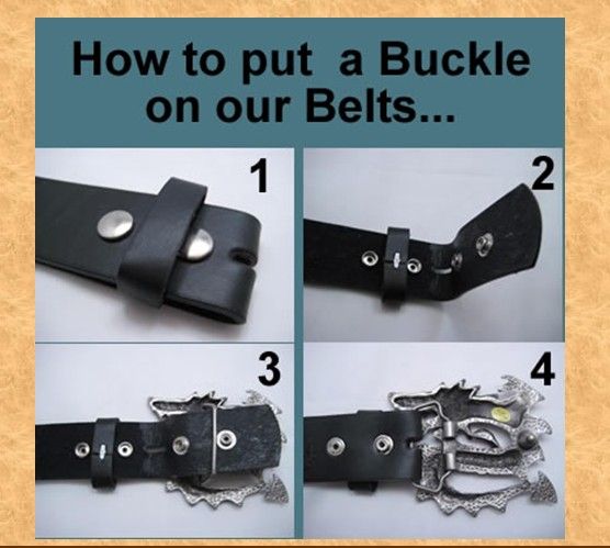 how to put on a belt buckle