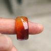 Agate naturelle, anneau rouge (diamètre intérieur 21 mm), largeur de 18 mm