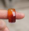 Agate naturelle, anneau rouge (diamètre intérieur 21 mm), largeur de 18 mm