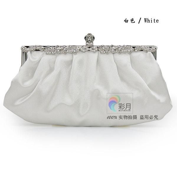 Satin Burgundy white black champagne Evening Party Clutch Elegant Wedding Burgundy Bridal Handbag7989184