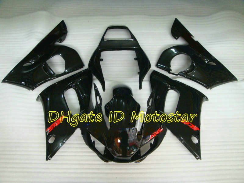 kit carenagem vermelho em preto brilhante PARA YAMAHA YZF R6 1998 1999 2001 2002 YZF-R6 YZFR6 600 98 99 00 01 02