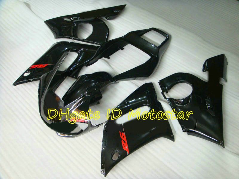 kit carenagem vermelho em preto brilhante PARA YAMAHA YZF R6 1998 1999 2001 2002 YZF-R6 YZFR6 600 98 99 00 01 02