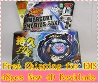 Wholesale-48pcs el EMS nuevo Beyblade Metal Fusion 4D Lucha 2 Starter Pack Takara Tomy Sonokong