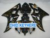 Gouden vlam in zwarte kuipet voor Yamaha 2006 2007 YZF-R6 YZF 600R YZF R6 06 07 Valvormen Bodykit