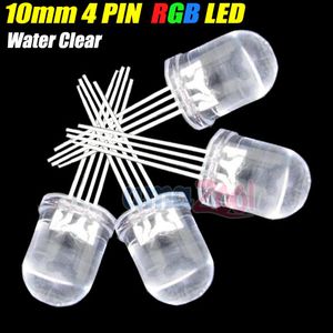 Ultrahelle 10-mm-4-PIN-RGB-LED mit gemeinsamer Anode/Kathode, Rot, Grün, Blau