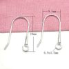 10pairs/lot 925 Sterling Silver Earring Hooks Finding Components For DIY Craft Jewelry Gift 9.5X19mm WP286