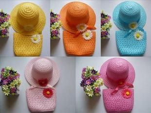 wholesale 2012 children hat/summer heat, the sun hat/girls cap, handbag set