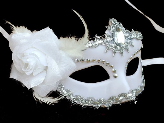 White Cat Masquerade Mask White Cat Masquerade Mask