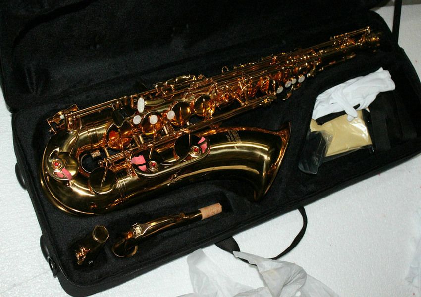 Atacado- nova melhor marca de laca dourada saxofone