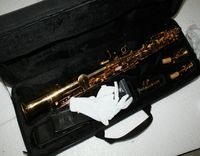 Haute Qualité Straighen Golden Soprano Saxophone avec livraison gratuite Hardcase