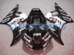 weiß schwarz WEST Verkleidungsset FÜR Yamaha YZF R6 2003 2004 2005 YZF-R6 03 04 05 YZFR6 600 03-05