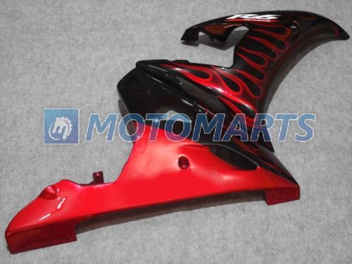 Red Flame in Black Body Fairing Kit для Yamaha YZF R6 2003 2004 2005 YZF-R6 03 04 05 YZFR6 600 03-05