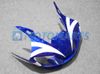 Blu White Fairing Kit för Yamaha YZF R6 1998 1999 2000 2001 2002 YZF-R6 YZFR6 98 99 00 01 02 011