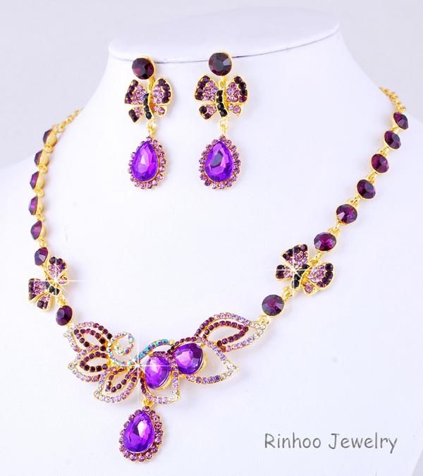 purple jewellery set