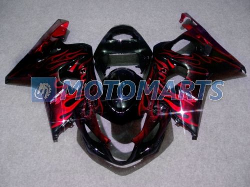 Zestaw Red Flame Motorbike Fairing dla Suzuki GSXR 600 750 K4 2004 2005 GSXR600 GSXR750 04 05 R600 R750