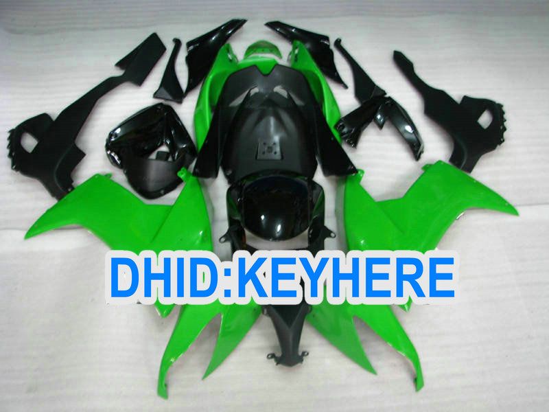 

Customize Green&black&white Fairing for kawasaki 2008 2009 ZX 10R ZX-10R 636 08-09 ZX636 ZX10R 08 09, Same as picture