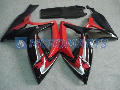 Red Black Motorcycl Fairing Kit för Suzuki GSXR 600 750 K6 2006 2007 OEM -injektionsmålning GSXR600 GSXR750 06 07 R600 R750