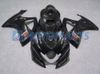 All Gloss Black Fairing Kit för Suzuki GSXR 600 750 K6 2006 2007 GSXR600 GSXR750 06 07 R600 R750