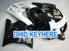 Motorcykel Röd Svart Vit Hi-Quality Body Fairing Kit för CBR600 F2 1991 1992 1993 1994 1994 CBR 600F2 91 92 93 94 Fairings