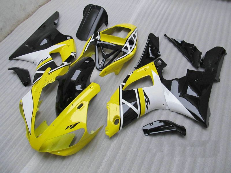 Yamaha için ücretsiz özel sarı gövdeyi R1 R1 2000 2001 YZFR1 00 01 YZF-R1 YZF1000 Fairing Kit