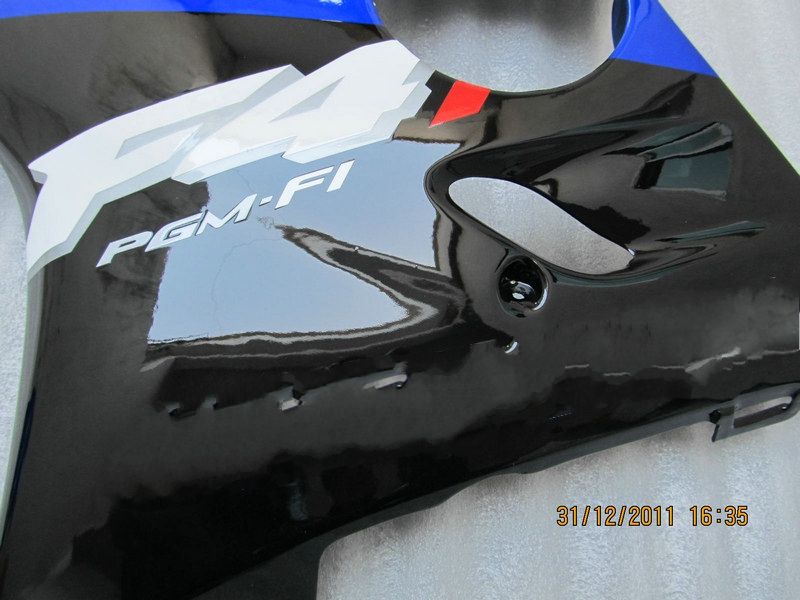 Honda CBR600 CBR 600 için mavi siyah ABS Fairing kiti 600 F4I 01-03 2001 2002 2003 aftermarket fairings kiti