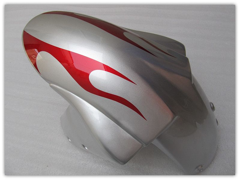 هدية لون OEM لـ KAWASAKI ZX6R 05 06 2005 2006 SILVER FLAME أجزاء أجزاء fairings ZX 6R