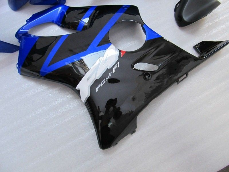 Blå / Svart Fairing Kit för Honda CBR600 CBR600F4I 04 05 06 07 CBR 600 F4I 04-07 2004 2005 2006 2007