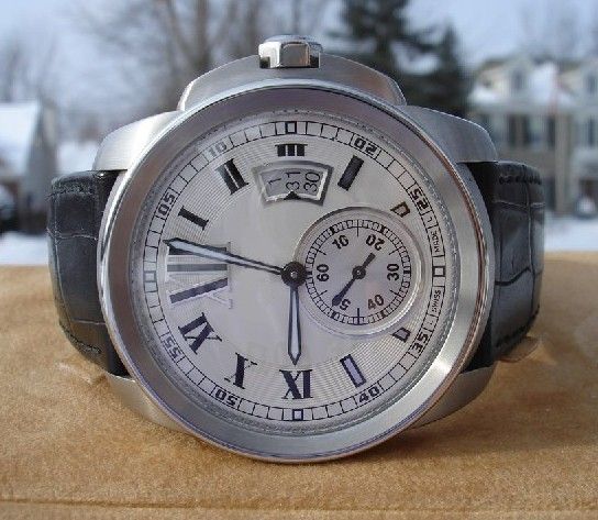 

New Style Calibre W71000 Men's Mechanical Automatic Watch Mens Sports Wrist Watches White Dial And Leather Strap