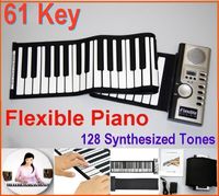 Piano da chave de 61 Digitas - o piano flexível portátil rola acima de 128 o sintetizador diferente com chaves macias Altofalante externo Piano eletrônico