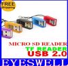 Ücretsiz kargo Başparmak Yüksek Hızlı Bellek Kartı Okuyucu için Mikro SD T-Flaş TF