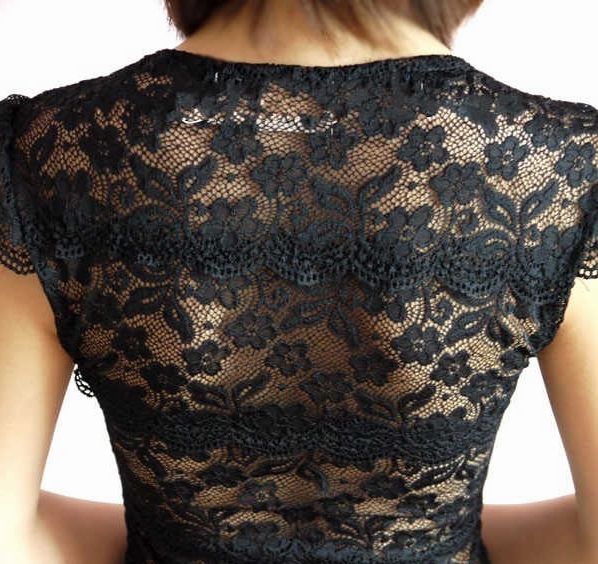 2012 Fashion Sexy Lady Lace Blouses,Womens Blouses With Bra Pad ,Ladies ...