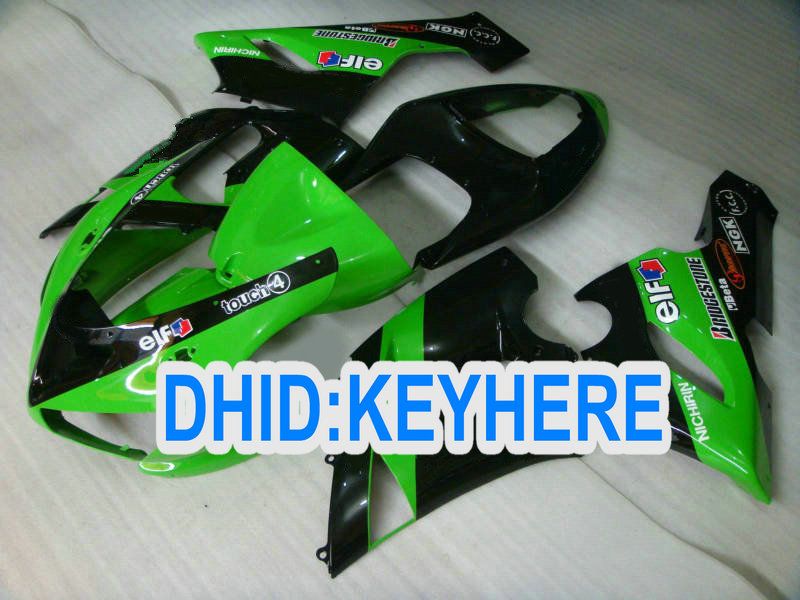 

Green/Black ABS fairing for kawasaki ZX6R 2005 2006 ZX 6R 636 Ninja ZX636 05 06 motorcycle bodywork, Same as picture