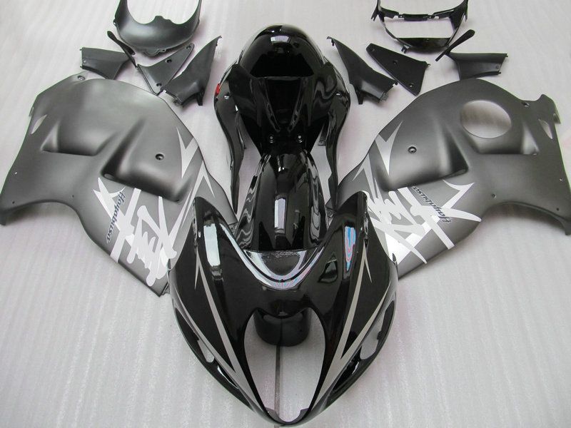 Free Custom fairing kit for GSX1300R hayabusa 1996-2007 GSX 1300R 96 - 07 mattle&gloss black body repair fairings kit