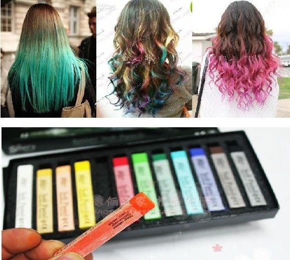 Chalk Color Hair Temporary Hair Color Dye Pastel Chalk Bug Rub