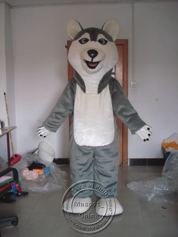 Siberian Husky Sledge Dog Animal Mascot Costumes Halloween Costume