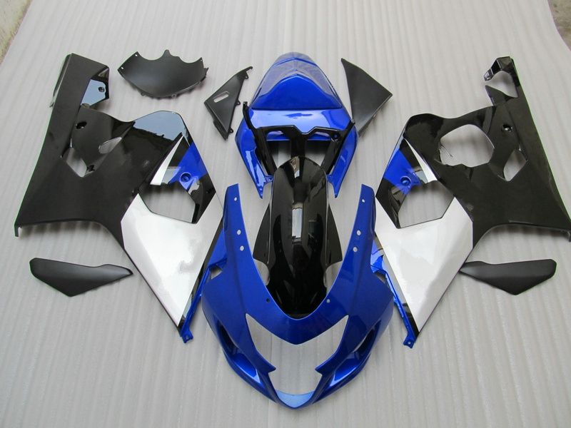 

silver blue black bodywork body for GSXR600 GSXR750 2004 2005 GSXR 600 750 K4 fairing kit + gift, Multi-color