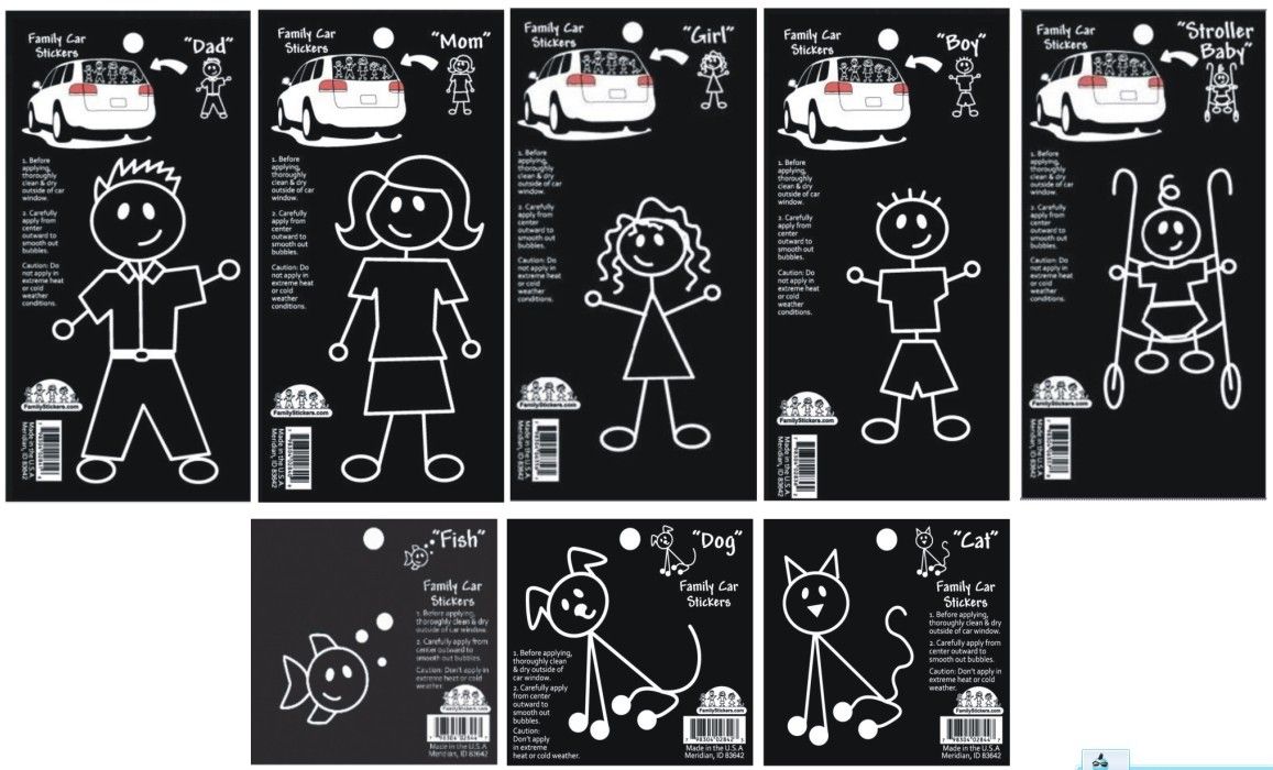 Family Car Window Decals