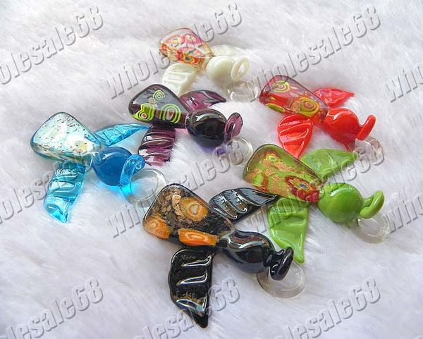 

ювелирные изделия способа 18pcs много шарма ангела животного Lampwork итальянские handmade оптовые кулоны муранского стекла подходящие ожерелья