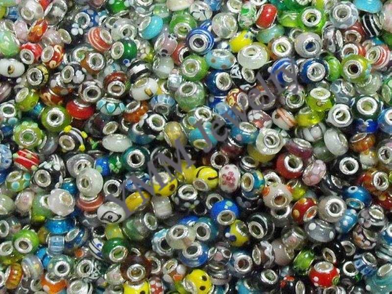 Die günstigsten Lampwork-Glasperlen passen zu Charm-Armbändern im europäischen Stil, Perlenarmbänder, 300 Stück, Ganzes 6299901