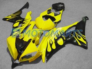 Iniezione modellata YZFR6 600 2008 2009 2010 2012-2016 Brack Flame Bodywork per Yamaha YZF R6 08 09 10 11 12-16 Kit di carenatura motociclistica su strada per carrelli