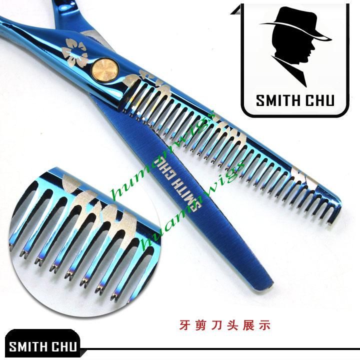 Human Hair scissors 60 INCH Cutting Thinning shear suit Blue sakura pattern SMITH CHU JP440C NEW LZS00095934785
