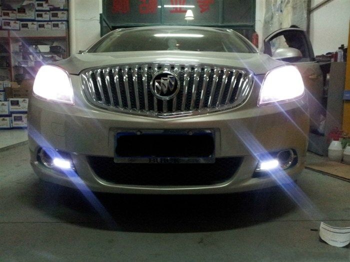 1 psairSuper Bright OSRAM led Chips LED daytime running light DRL with fog lamp cover for Buick Excelle GT / Verano, LED fog lamp