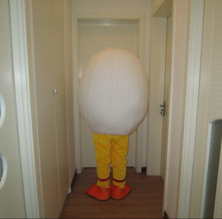 La mascotte su misura del fumetto dell'uovo della peluche costumes il vestito operato la fabbrica libera di trasporto libero adulto del partito diretta