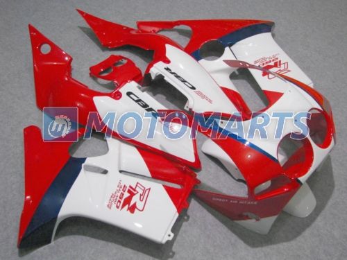 Red White Fairing Kit för Honda CBR250RR MC19 1987 1988 1989 CBR 250 RR 87 88 89 CBR250 vindruta