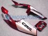 Red/SIL Fairing Kit för Honda CBR250RR MC22 1990-1994 CBR 250RR CBR250 90 91 92 93 94 Vindruta