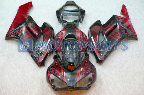 أحمر لهب / أسود حقن القالب fairing kit لهوندا CBR1000RR 2004 2005 CBR1000 RR 04 05 CBR 1000 أجزاء أجزاء