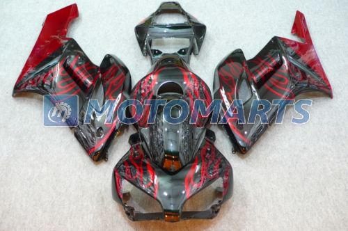 Röd flamma / Balck Insprutning Mote Fairing Kit för Honda CBR1000RR 2004 2005 CBR1000 RR 04 05 CBR 1000 Fairings Parts