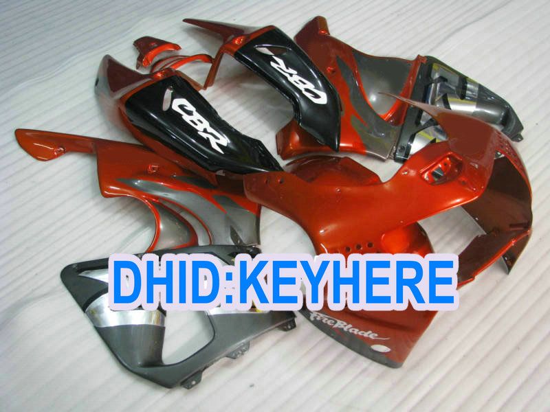 Carenagens de laranja cinza H90 fullset para Honda CBR900RR 919 1998 1999 CBR 900RR 98 99 Kit de carenagem de corrida