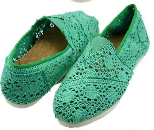 High-quality Crochet Shoes Hollow Shoe Women's Classics Canvas Flats ...