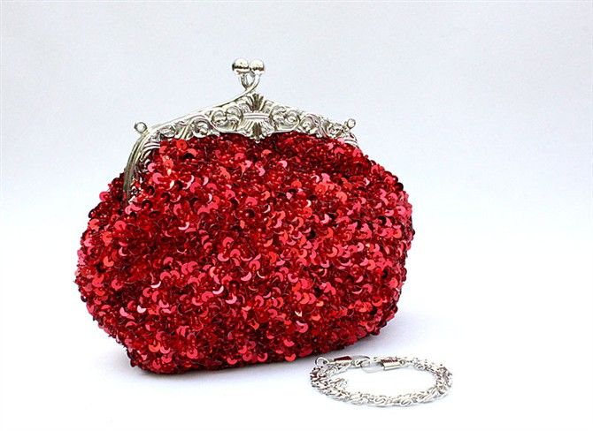 Lady Sequin Clutch perle vintage Party Evening Handsbag Wedding Bridal Handbag Classic Shinny Unique 0316258306